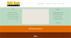 Desktop Screenshot of goldrushgrille.com