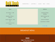 Tablet Screenshot of goldrushgrille.com